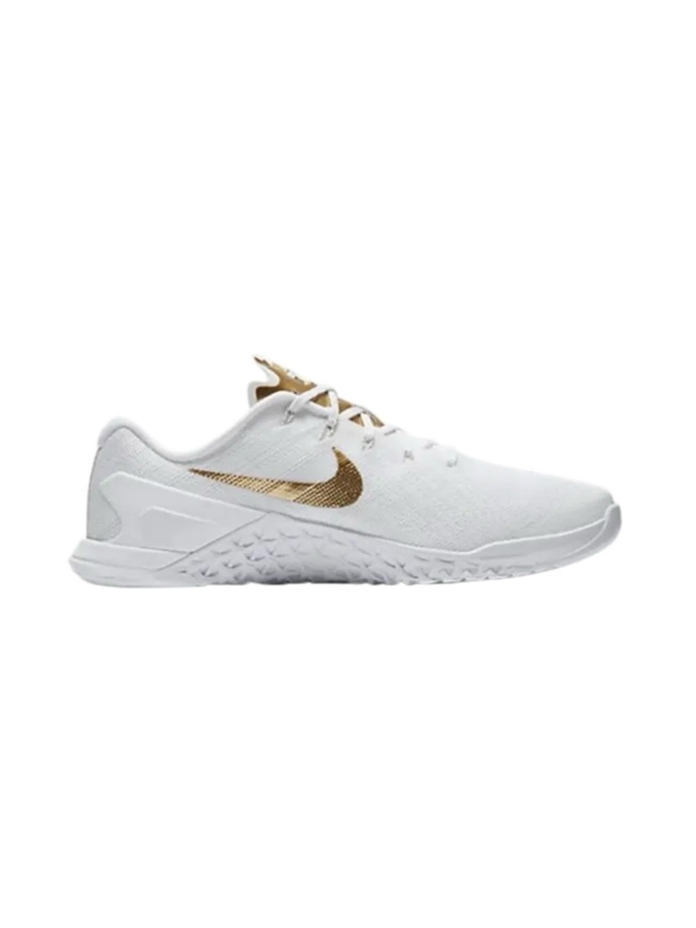 Nike Women’s 10 Metacon 3 AMP White/Gold Athletic Training Shoes/Sneakers